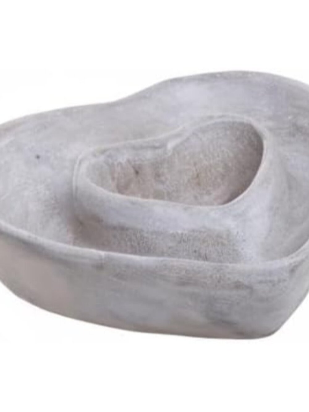 Gray Cement Succulent Plant Pot with Drainage Hole, Heart Shaped, for Indoor Pla - Picture 6 of 6
